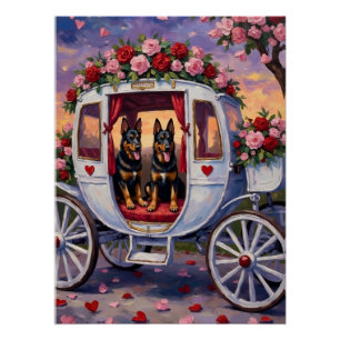 Belgian Shepherd Dog Valentine's Day Poster