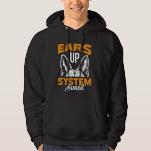 Belgian Shepherd EARS UP SYSTEM ARMED Funny Malino Hoodie