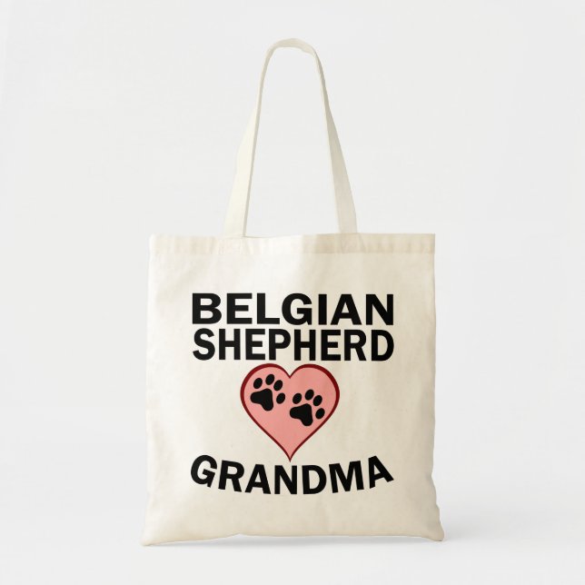 Belgian Shepherd Grandma Tote Bag (Front)
