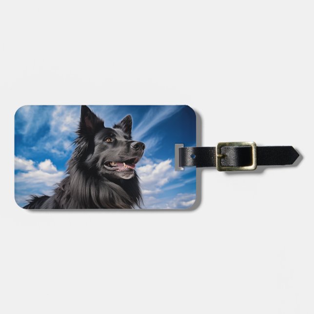 Belgian Shepherd Groenendael Luggage Tag (Front Horizontal)