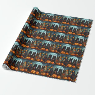 Belgian Shepherd Halloween Spooky Wrapping Paper