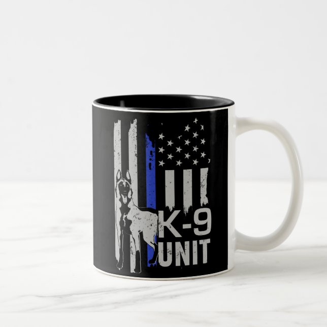 Belgian shepherd - Malinois - K9 Unit Two-Tone Coffee Mug (Right)