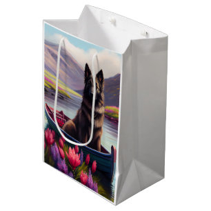 Belgian Shepherd on a Paddle: A Scenic Adventure Medium Gift Bag
