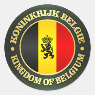 Belgian State Ensign Classic Round Sticker