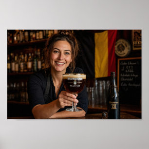 Belgian Tavern Souvenir Welcome Art Poster