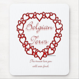 Belgian Terv True Love Mouse Pad