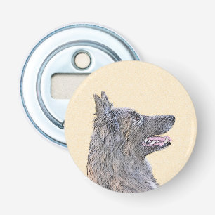 Belgian Tervuren 2 Painting - Original Dog Art Bottle Opener