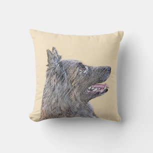 Belgian Tervuren 2 Painting - Original Dog Art Cushion