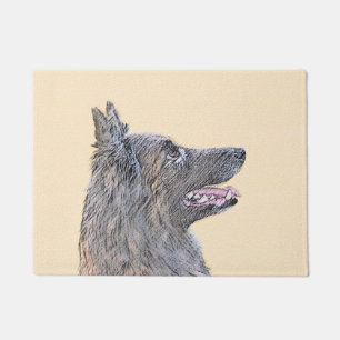 Belgian Tervuren 2 Painting - Original Dog Art Doormat