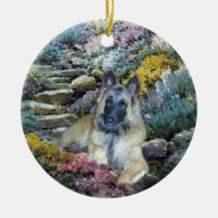Belgian Tervuren Art Ceramic Tree Decoration