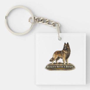 Belgian Tervuren – Beauty With a Brain Key Ring