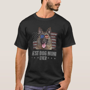 Belgian Tervuren Best Dog Mum Ever Retro USA Ameri T-Shirt