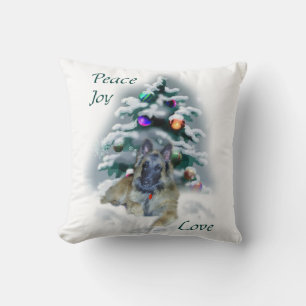 Belgian Tervuren Christmas Cushion