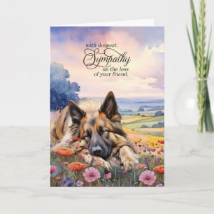 Belgian Tervuren Field of Wildflowers Pet Sympathy Card