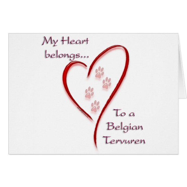 Belgian Tervuren Heart Belongs (Front Horizontal)