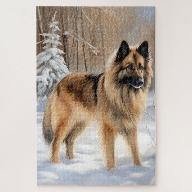 Belgian Tervuren Let It Snow Christmas  Jigsaw Puzzle (Vertical)
