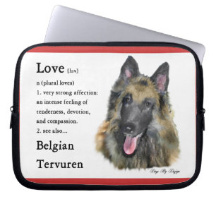 Belgian Tervuren Love Is Laptop Sleeve