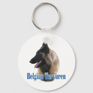 Belgian Tervuren Name Key Ring