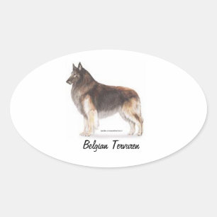Belgian Tervuren Oval Sticker
