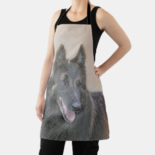 Belgian Tervuren Painting - Cute Original Dog Art Apron