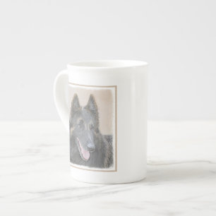 Belgian Tervuren Painting - Cute Original Dog Art Bone China Mug