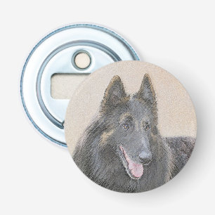 Belgian Tervuren Painting - Cute Original Dog Art Bottle Opener