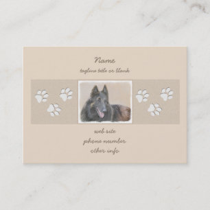 Belgian Tervuren Painting - Cute Original Dog Art Business Card