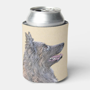 Belgian Tervuren Painting - Cute Original Dog Art Can Cooler