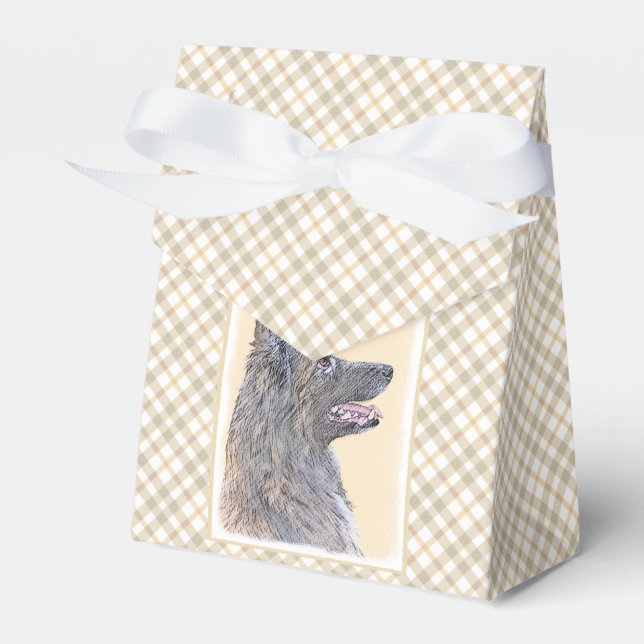Belgian Tervuren Painting - Cute Original Dog Art Favour Box (Front Side)