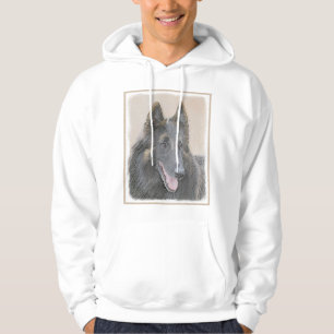 Belgian Tervuren Painting - Cute Original Dog Art Hoodie