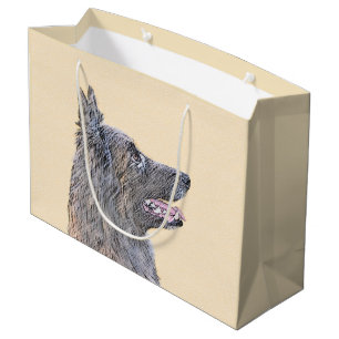 Belgian Tervuren Painting - Cute Original Dog Art Large Gift Bag