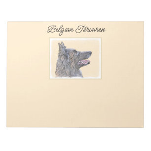 Belgian Tervuren Painting - Cute Original Dog Art Notepad