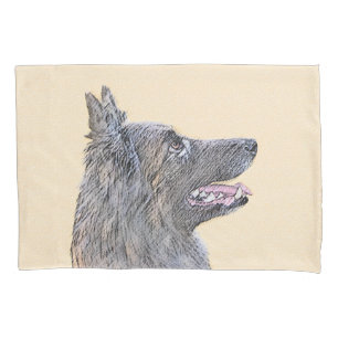 Belgian Tervuren Painting - Cute Original Dog Art Pillowcase