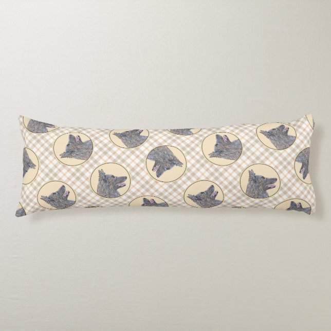 Belgian Tervuren Shepherd Mahogany Painting Art Body Cushion (Front)