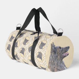 Belgian Tervuren Shepherd Mahogany Painting Art Duffle Bag