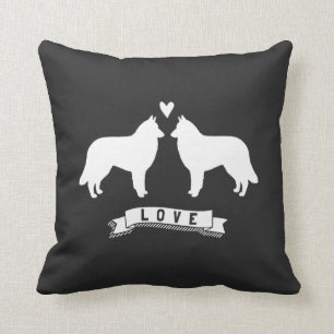 Belgian Tervuren Silhouettes Love Cushion