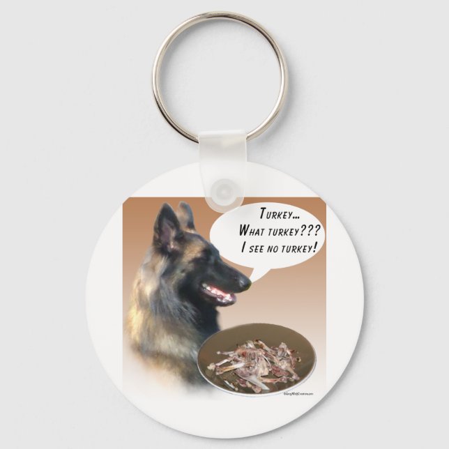 Belgian Tervuren Turkey Key Ring (Front)