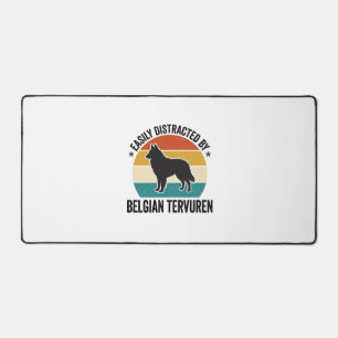 Belgian Tervuren Vintage Dog Lover Shirt Design_1 Desk Mat