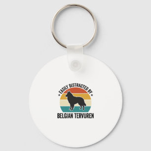 Belgian Tervuren Vintage Dog Lover Shirt Design_1 Key Ring