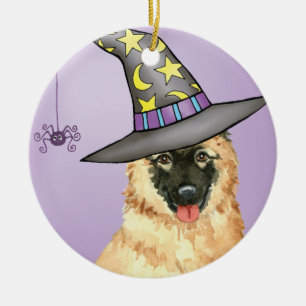 Belgian Tervuren Witch Ceramic Tree Decoration