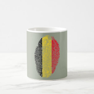 Belgian touch fingerprint flag coffee mug