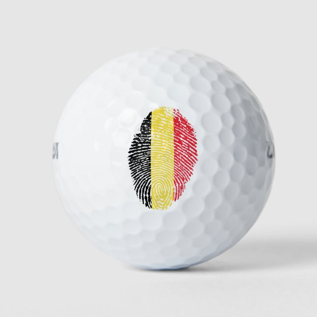 Belgian touch fingerprint flag golf balls (Front)