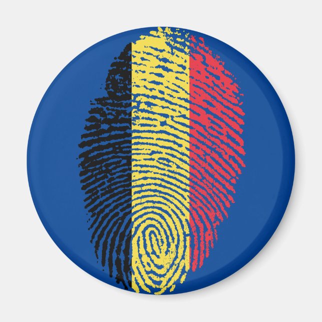 Belgian touch fingerprint flag magnet (Front)