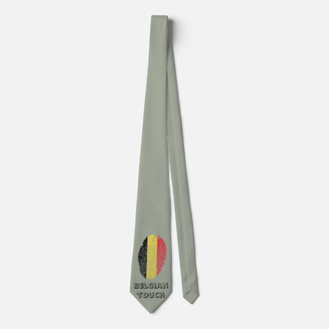Belgian touch fingerprint flag tie (Front)