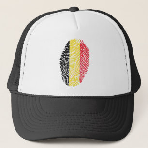 Belgian touch fingerprint flag trucker hat