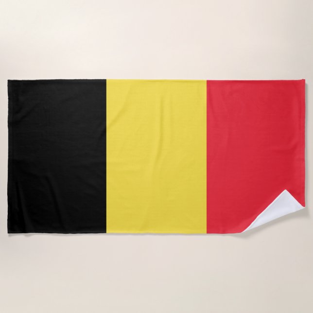 Belgian Tricolor Flag Beach Towel (Front)