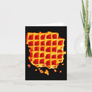 Belgian Waffle Syrup Breakfast Food Snack Waffle L Card