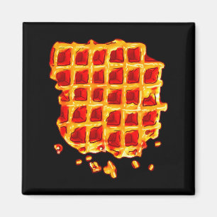 Belgian Waffle Syrup Breakfast Food Snack Waffle L Magnet