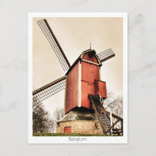 Belgian windmills postcard