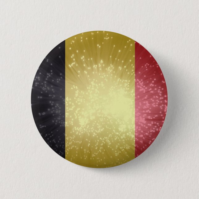België; Belgium Flag 6 Cm Round Badge (Front)